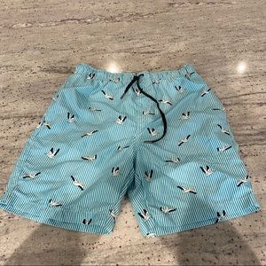Brooklyn Cloth Seagull Netted Bathing Swim Shorts